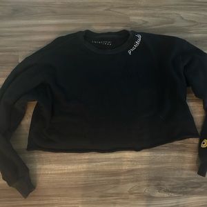 Corepower Yoga gratitude crop sweatshirt